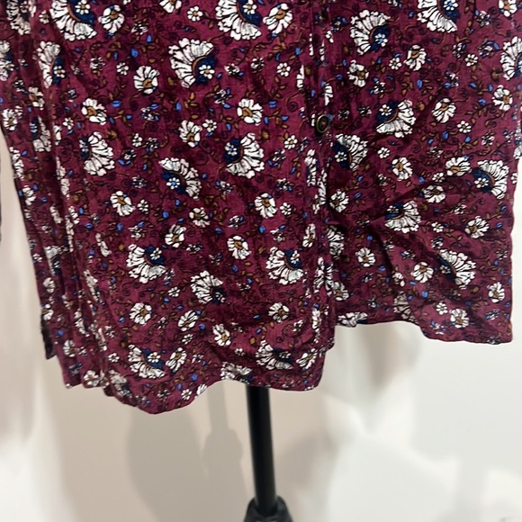 H.I.P tunic blouse marrón with beautiful lace up long sleeve open front size S - Picture 5 of 12